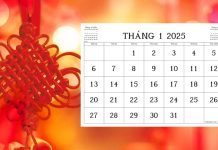 Lịch ngày Tết dương lịch 2025