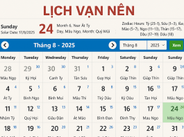 lịch âm dương