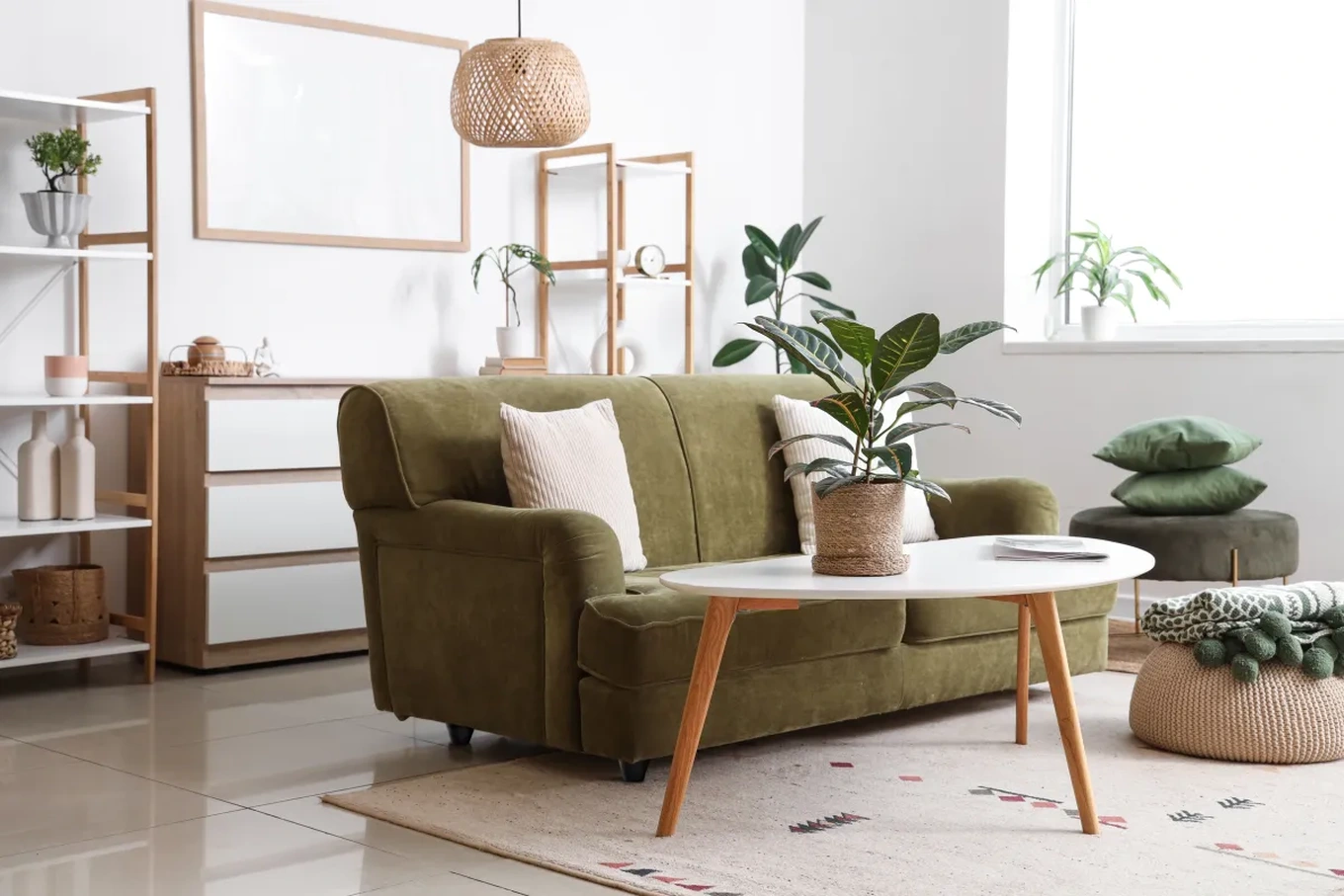 Sofa có thể phá hủy toàn bộ bố cục nếu chọn sai kích thước  (Ảnh: Shutterstock).
