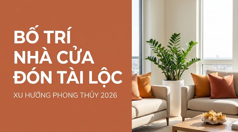 Cách bố trí nhà cửa đón tài lộc năm 2026
