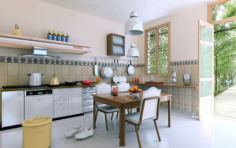 Đặt bếp đối diện cửa chính (Lộ Khẩu Táo)