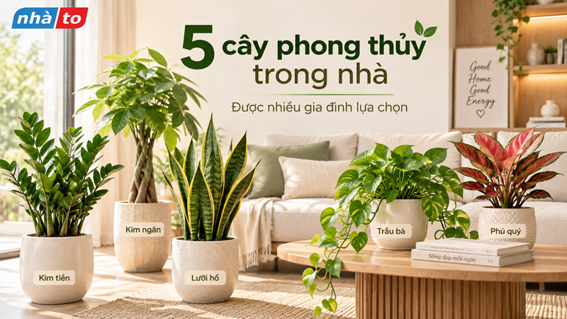 5 cây phong thủy trong nhà được nhiều gia đình lựa chọn