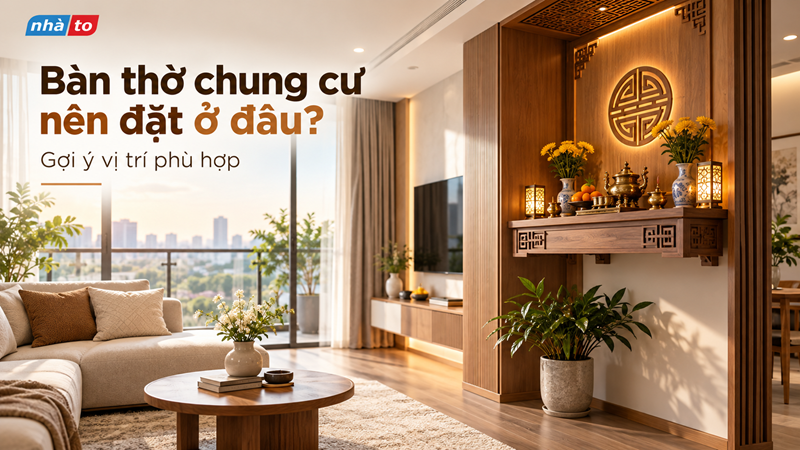 Bàn thờ chung cư nên đặt ở đâu trong căn hộ